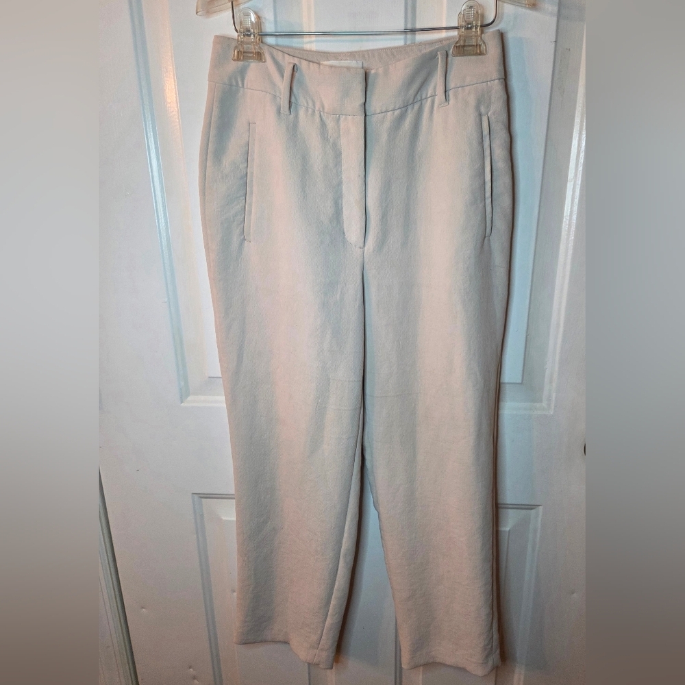 Aritzia Wilfred Crepe Pants Cream Sz 8